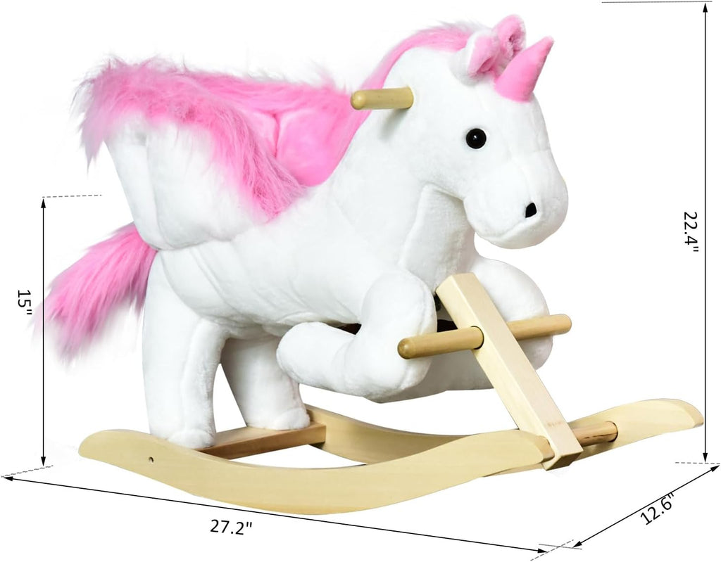Unicorn Baby Rocking Horse Toy for Kids with Heavy-Duty Support System