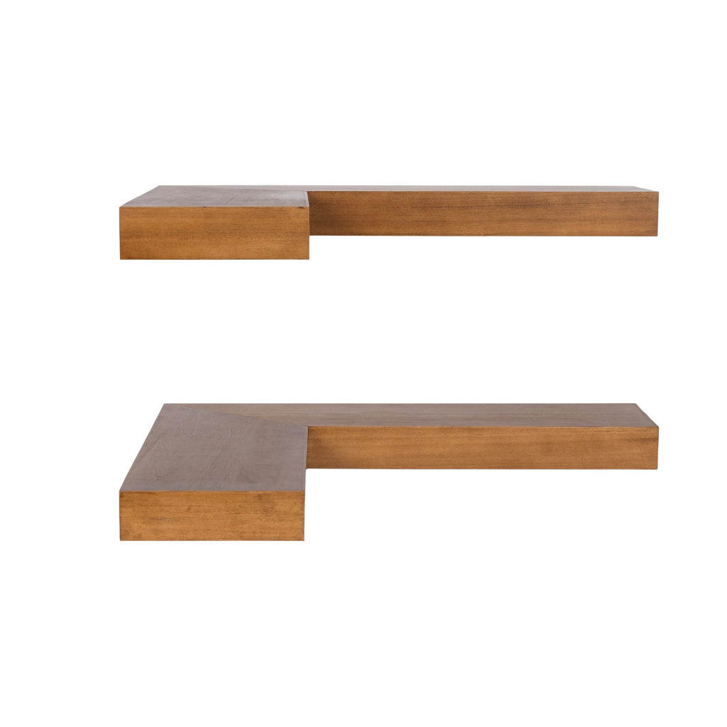 Havlock 26 Inch Modern Two-Piece Corner Shelves Set