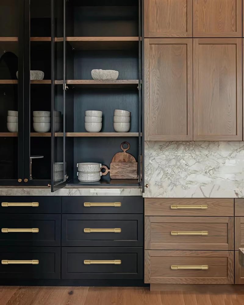 Solid Heavy Duty Jasper Pull Brushed Gold Appliance Pull 18 Inch Brushed Brass Cabinet Pulls Extra Long Kitchen