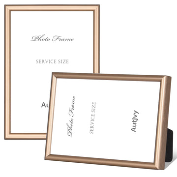 5x7 Picture Frame 2Pack Brass Thin Metal HD Glass Wall/Table