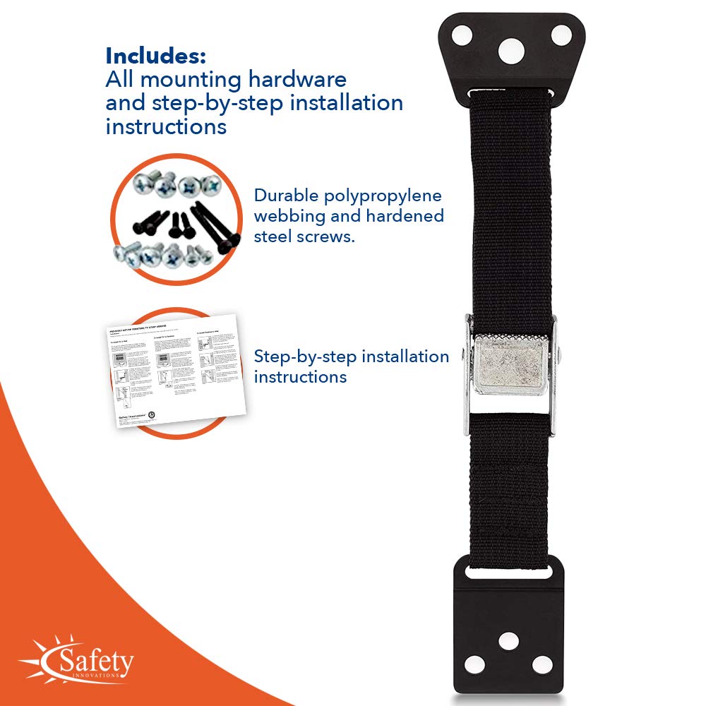 Heavy Duty TV and Furniture Straps - Baby Proofing Anti Tip Straps for Child and Baby Safety - Expert Designed Strap