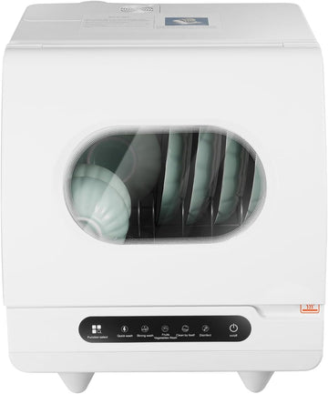 Portable Countertop Dishwasher, Mini Dishwasher Table Top Dishwasher w/5L Built-in Water Tank, 5 Was