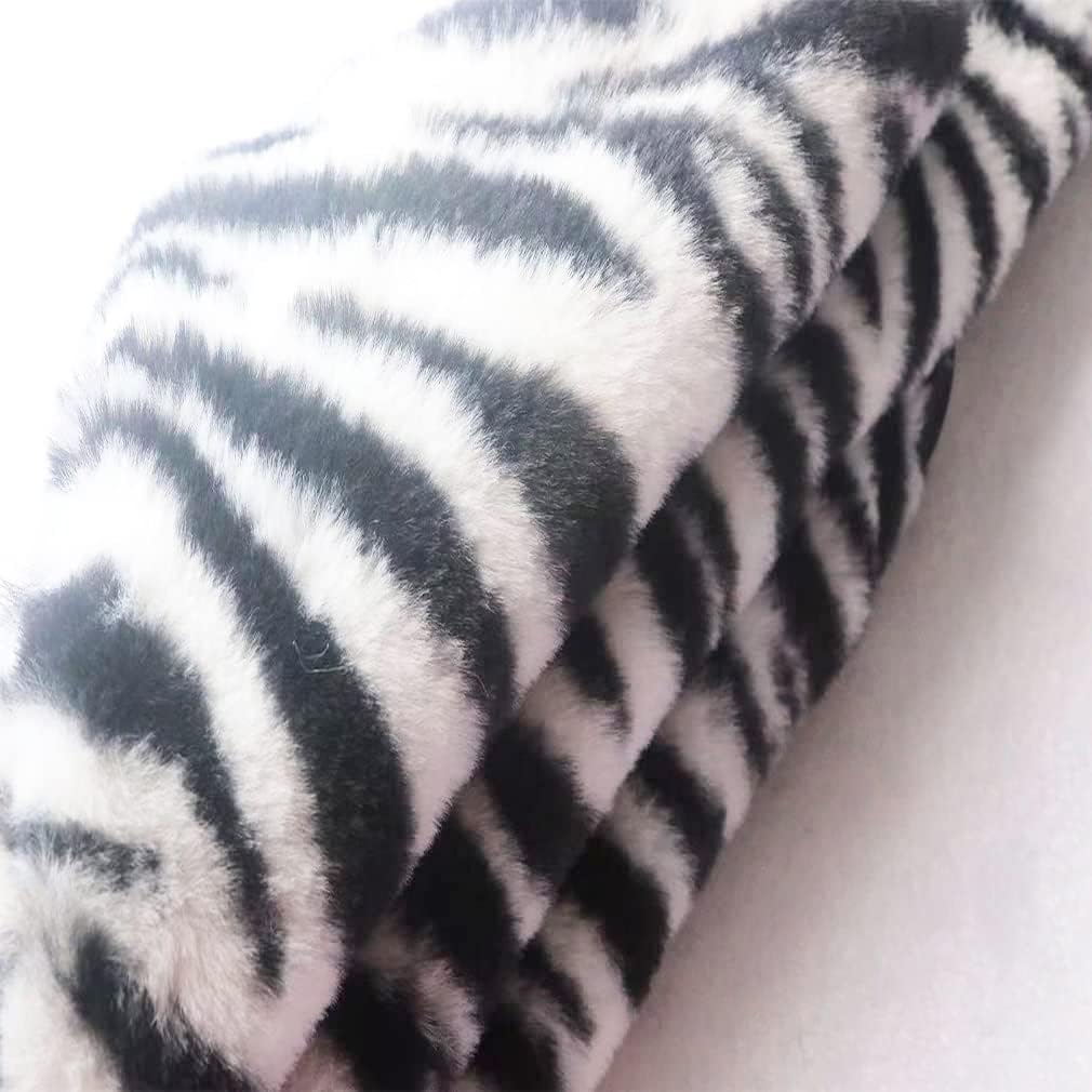 Square Stripe Pillow Cover Faux Fur Zebra Throw Pillows 20x20 Black White
