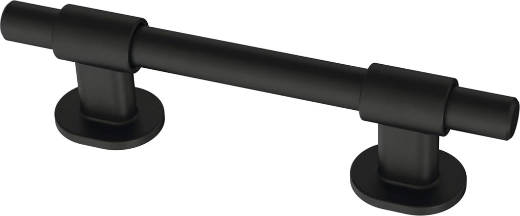 5 Pack Matte Black Cabinet Handles Adjustable Drawer Pulls Knobs Dressers and Cupboards Fits 1-3/8 to 4 Inch (35