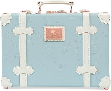 Baby Keepsake Case, 13" Memory Storage Box, Newborn Keepsake Box, Vintage Suitcase for Baby Shower, Baptism, Naming