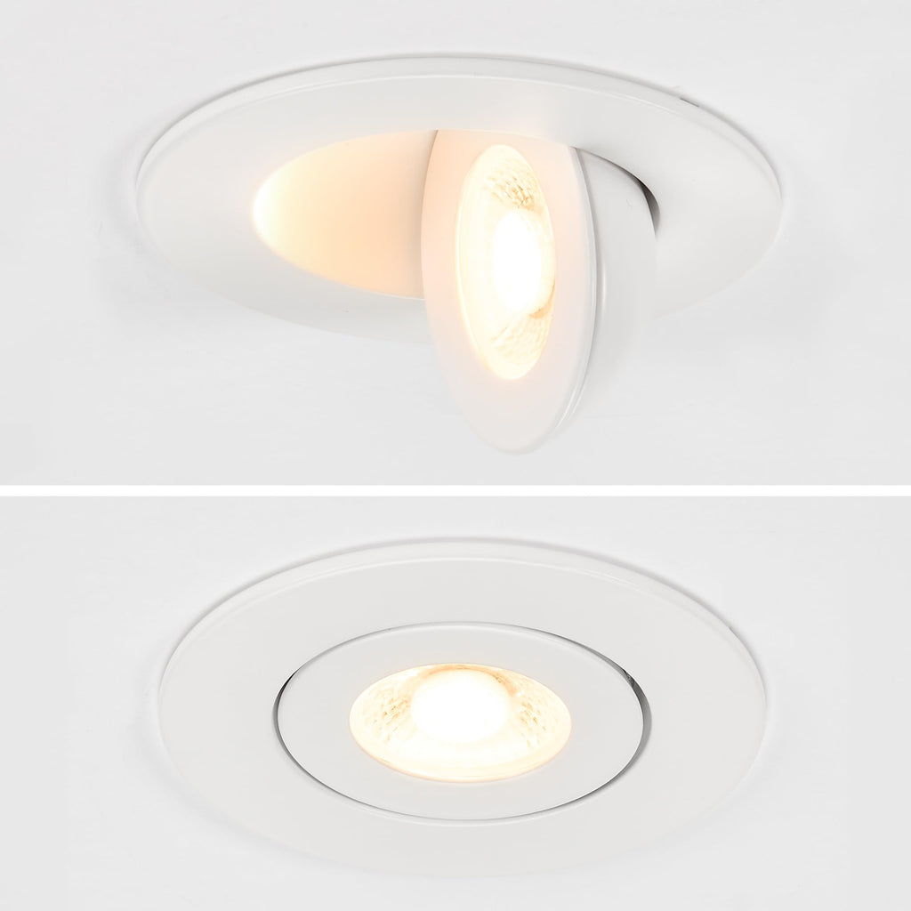 2" White Rotatable LED Floating Gimbal Downlight, 400 Lumens 5 CCT