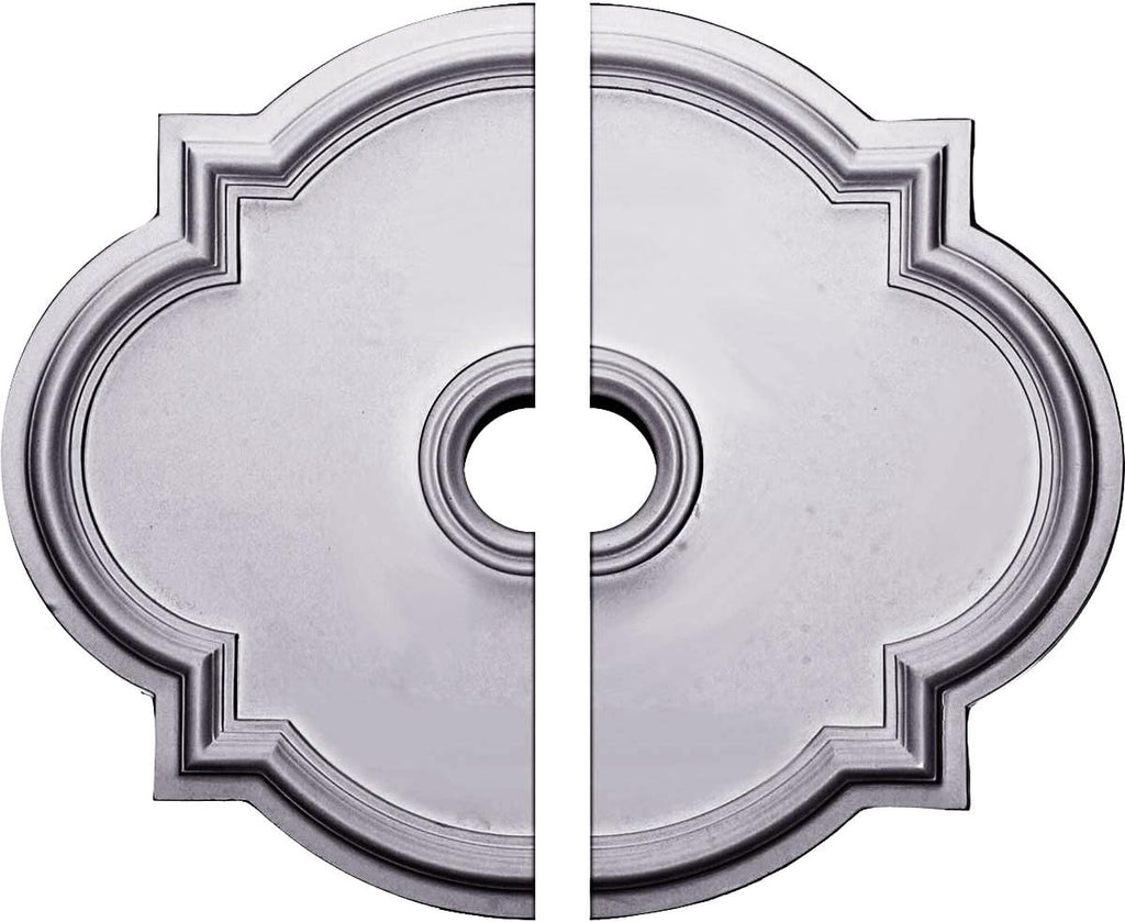 24"W x 20 1/2"H x 3 1/2"ID x 1 1/8"P Waltz Ceiling Medallion, Fits Canopies up to 5-1/4", 2 Piece