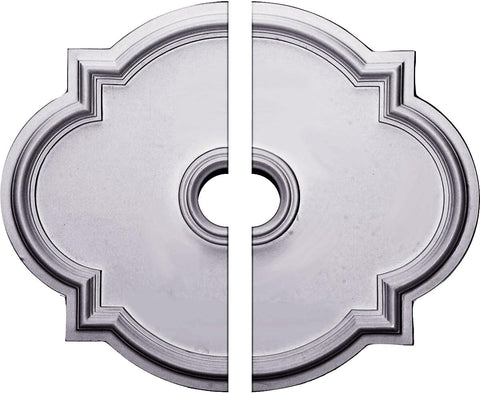 24"W x 20 1/2"H x 3 1/2"ID x 1 1/8"P Waltz Ceiling Medallion, Fits Canopies up to 5-1/4", 2 Piece