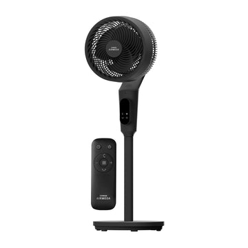 Airmega P50 Pedestal Fan , Voice Control, 18.5dB Quiet with BLDC Motor, 120°+90° Omni-Directional Oscillating, 108ft