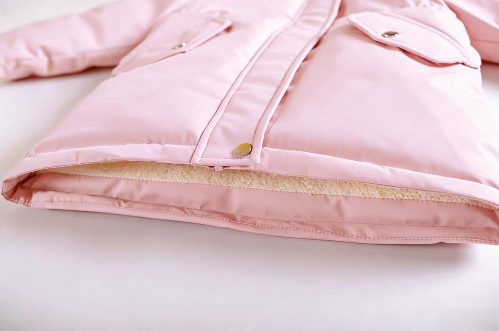 Girls Winter Coat Heavyweight Padded Puffer Jacket Kids Parka Fleece Snow Clothes