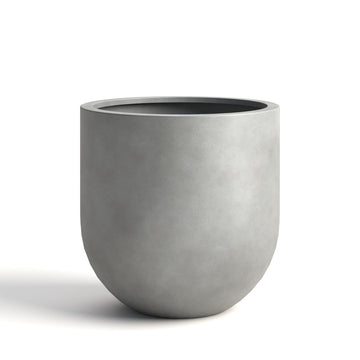 Signature Mount Antero 15.7''D x 15.7''H Modern Indoor Outdoor Fiberstone Bullet Shaped Planter, Durable Round Garden
