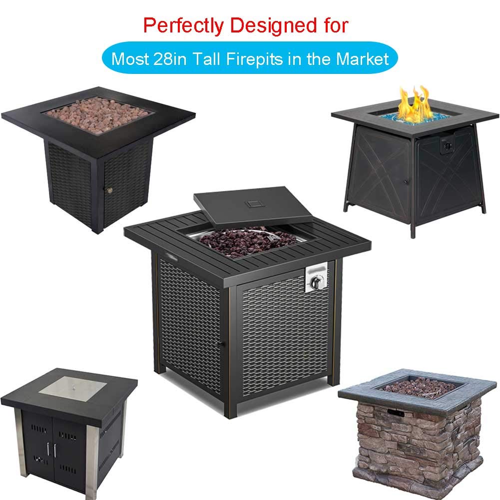 Fire Pit Cover Square Gas Fire Pit Table Cover 28X28 inch