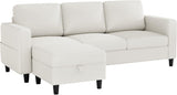 Sectional Couches for Living Room Convertible 3 Seater Sofas 78" L Shaped Couch with Removable Storage Ottoman Modern
