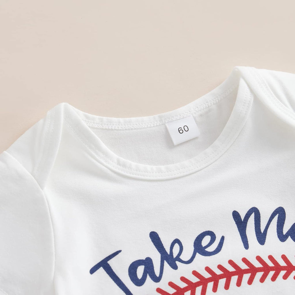 Newborn Baby Boy Baseball Outfit New Player in Town Romper Baseball Jogger Pants 3Pcs Coming Home Outfit