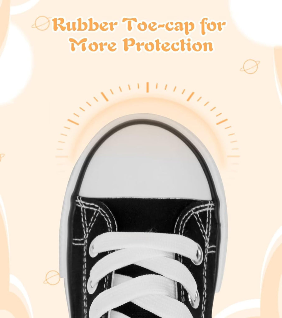 Toddler Little Kid Cushioned Canvas Shoes Slip On Sneakers Soft and Durable