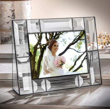 J Devlin Beveled Glass Picture Frame, 5x7 Horizontal, Multicolor