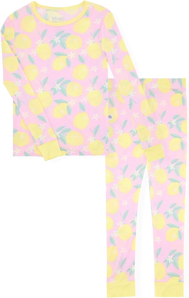 Girls Pajama Sets Soft Breathable Viscose Bamboo Toddlers Girls Pajamas with Fun Prints Kids Sleepwear