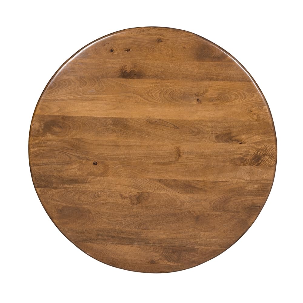 47" Round Dining Table for 4 to 6, Modern Solid Wood Kitchen Table, Rustic Farmhouse French Country Circle Dining