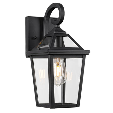 Colonial Outdoor Light Fixture Wall Mount, Exterior Light Fixture Wall Sconces with Clear Glass for Front Porch