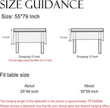 Designer Vintage Linen Elegant Rectangular Tablecloth,Chinoiserie Floral Indoor Table Cloth,Wrinkle 
