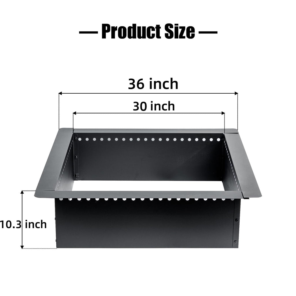 36 inch Square Fire Pit Ring, Heavy Duty Fire Ring