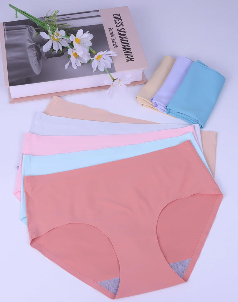 Teen Girls Underwear Seamless Stretch No Show Panties Multi-Pack