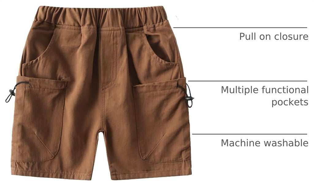 Tollder Kid Boys' Pull On Casual Pockets Shorts