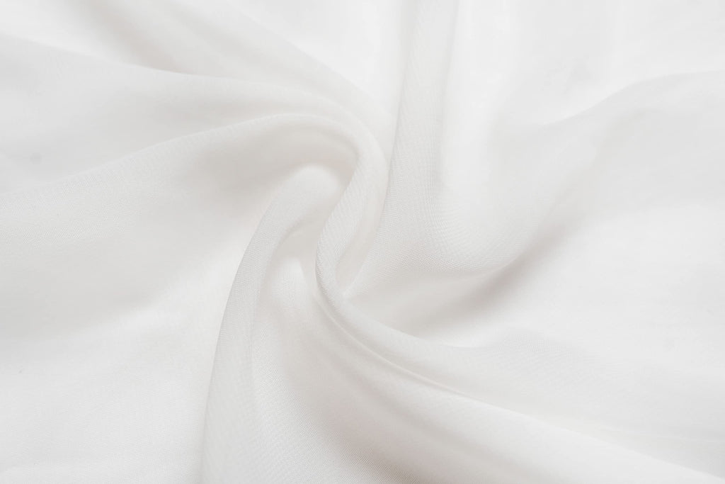 Ivory Chiffon Fabric by The Yard 59" Wide, 5 Yards Continuous