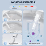 Smart Toilet with Foam Shield, Auto Open/Close Lid, Built-in Tank, 12" Rough In, Foot Sensor Flush, Warm Dryer