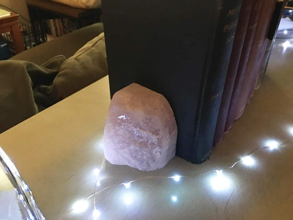 Teal Agate Bookends 2-3 lbs & Rose Quartz Book Ends 3-4 lbs