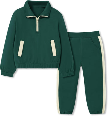 Toddler Boy Clothes Long Sleeve Fleece Sweatshirt Pants Set 2Pcs