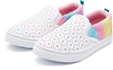 Boys & Girls Slip on Shoes, Toddler Canvas Walking Shoes