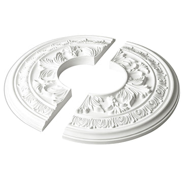 Split Ceiling Medallion 15-3/8" OD x 5" ID, Ceiling Decorative Molded Round Ceiling Medallions for Chandeliers Home