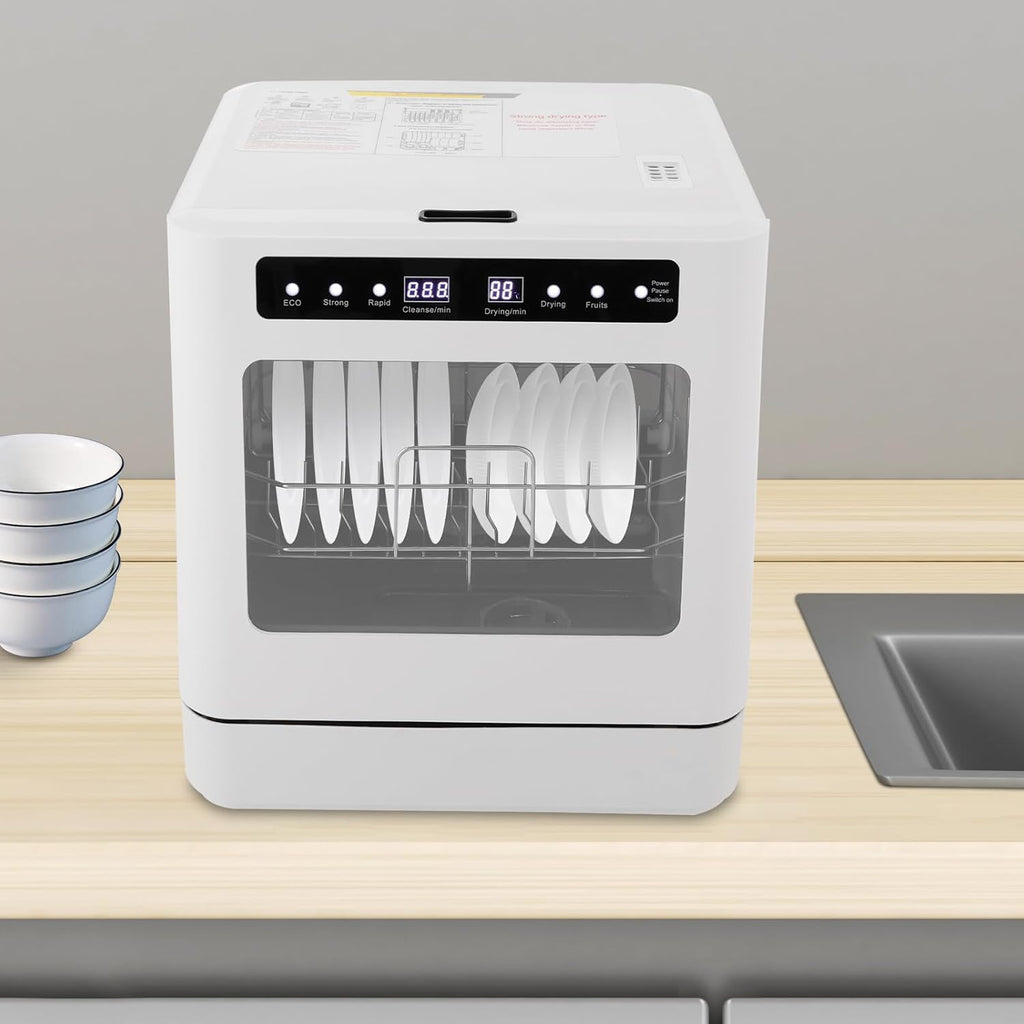 6.8L Countertop Dishwasher,Portable Mini Dishwasher Countertop