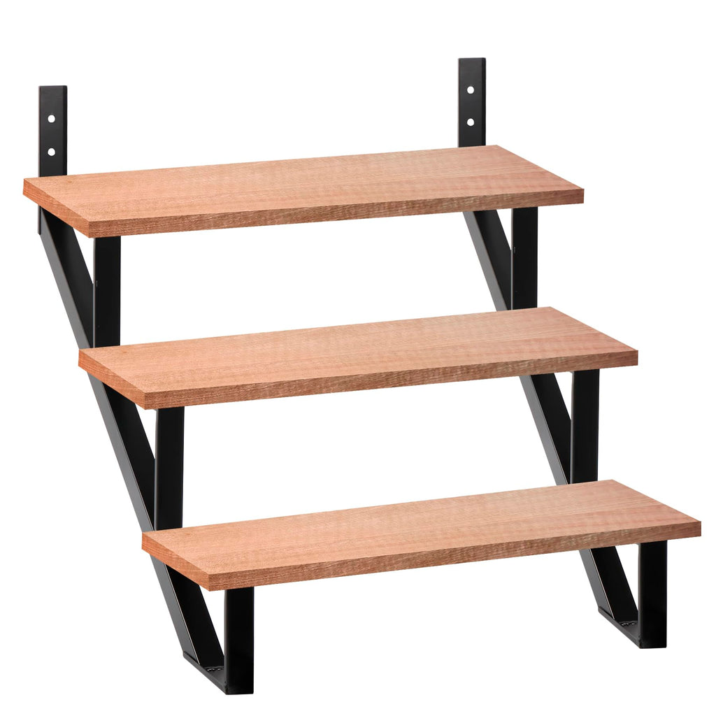 Steel Stair Riser-2 Pack, 3 Step Stringers for Deck, Sturdy Steel Stringer for Outdoor Steps