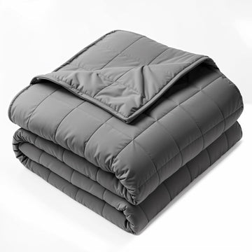 Weighted Blanket for Adults, Grey Cooling Heavy Blanket for Sleeping Perfect for 190-210 lbs, Queen Size Breathable