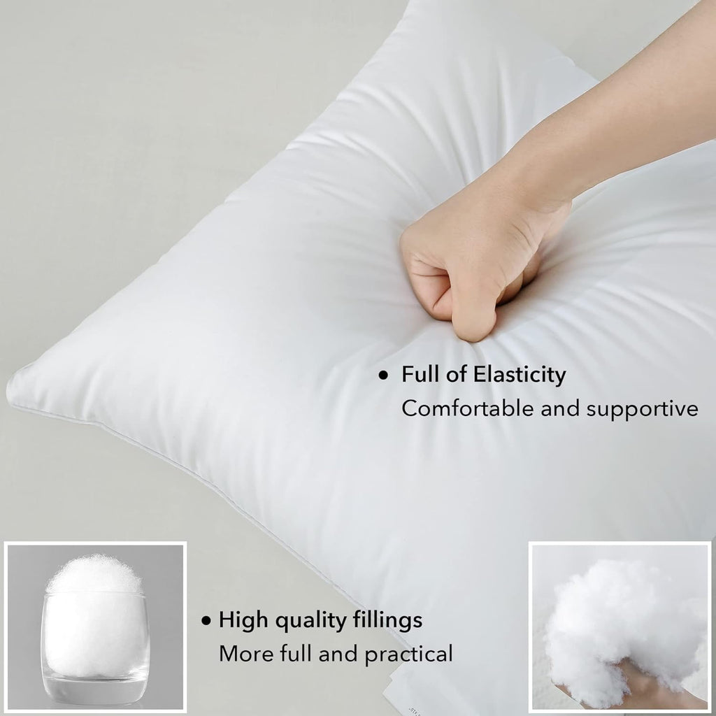 20 x 20 Pillow Inserts () - 20 Inch Square Interior Couch Throw Pillow with 100% Cotton Cover - Decorative - Set of 2