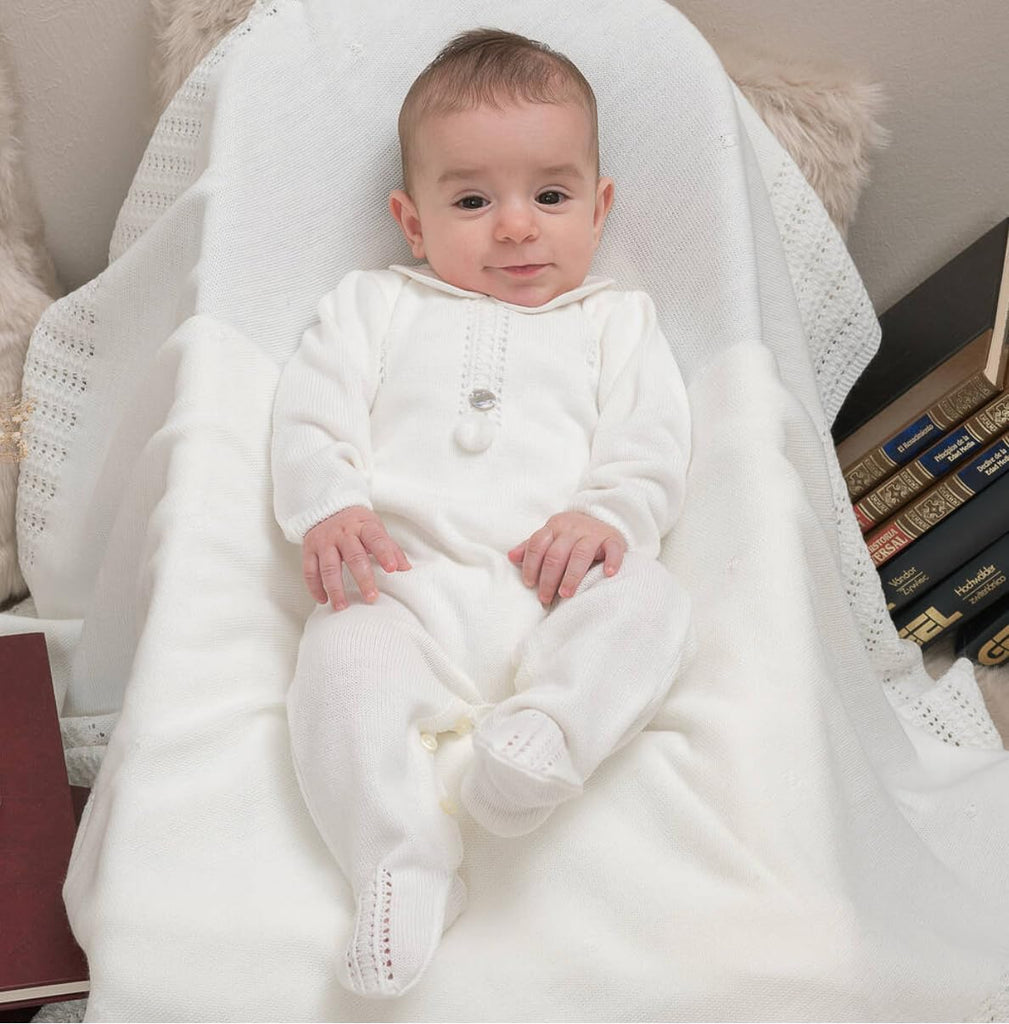 Baby Infant Boy Girl Peter Pan Collar Knit Sweater Romper Outfit Clothes One-Piece Coverall Baby Clothing Jumpsuit