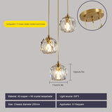 Crystal Chandelier _Light Fixture,All Copper Light Luxury Crystal Lamps Pendant Light,for Bedroom, Hallway, Bar Lighting,3 Heads Dome Plate A116-B0BZMJ82HH