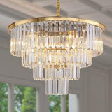 Gold Plated Crystal Modern Contemporary Chandeliers Pendant Ceiling Light 4-Tier Chandelier Lighting for Dining Room Living Room Bedroom Girls Room Dia 23.6" A107-B07KF4SR4N
