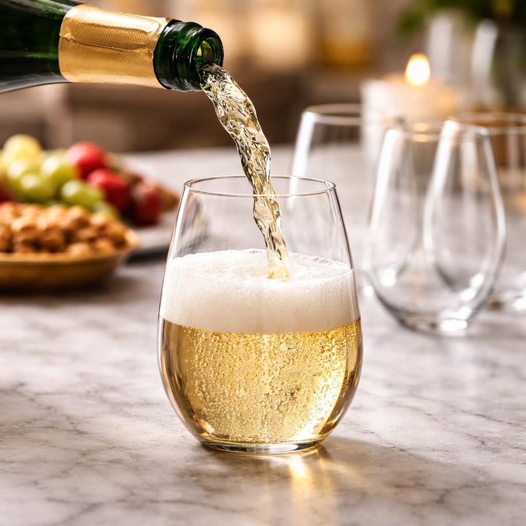 40 Pack 12 Ounce Stemless Unbreakable Plastic Wine Glasses (12 Ounces)