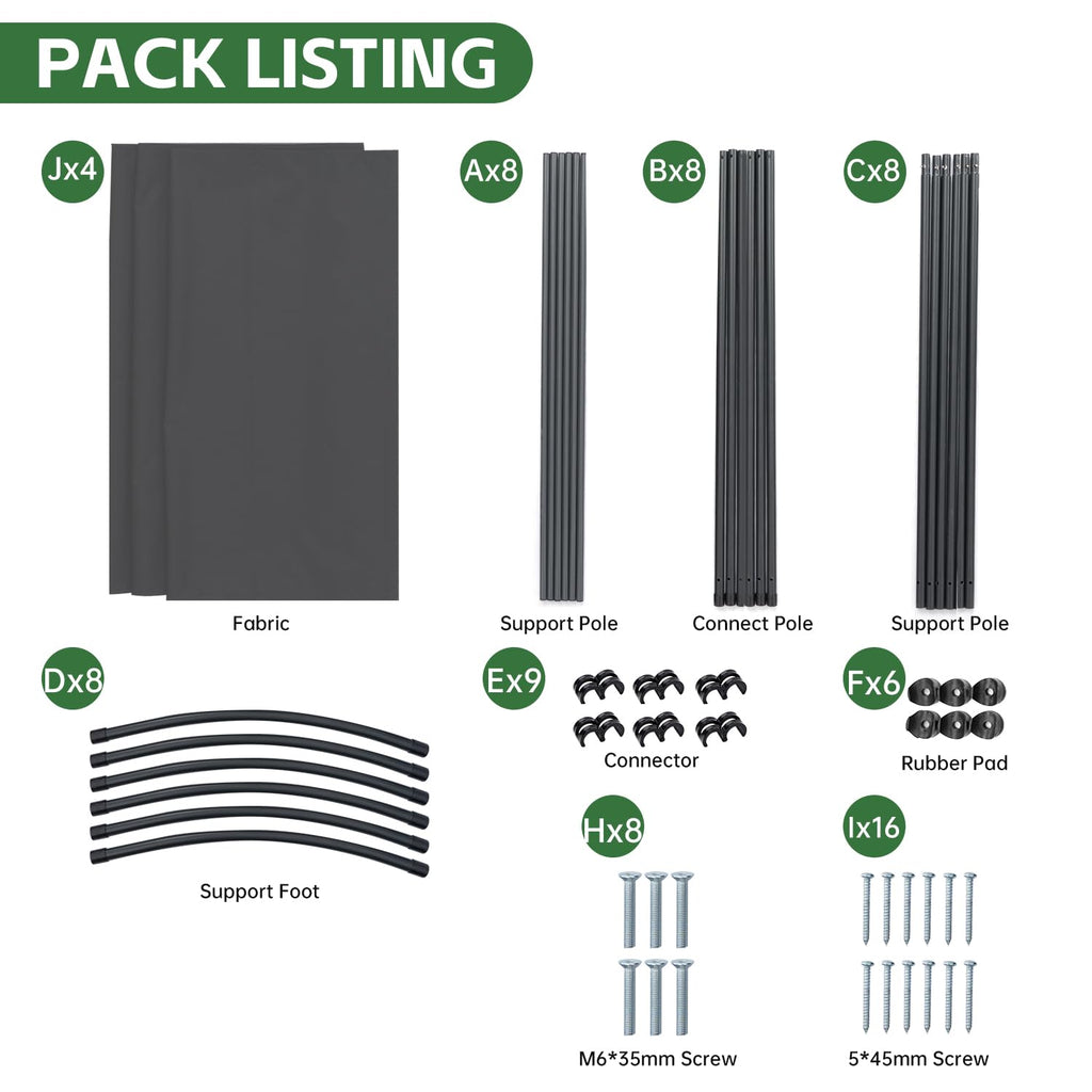 4 Panel Folding Room Divider, Sturdy Frame Freestanding Wall Divider