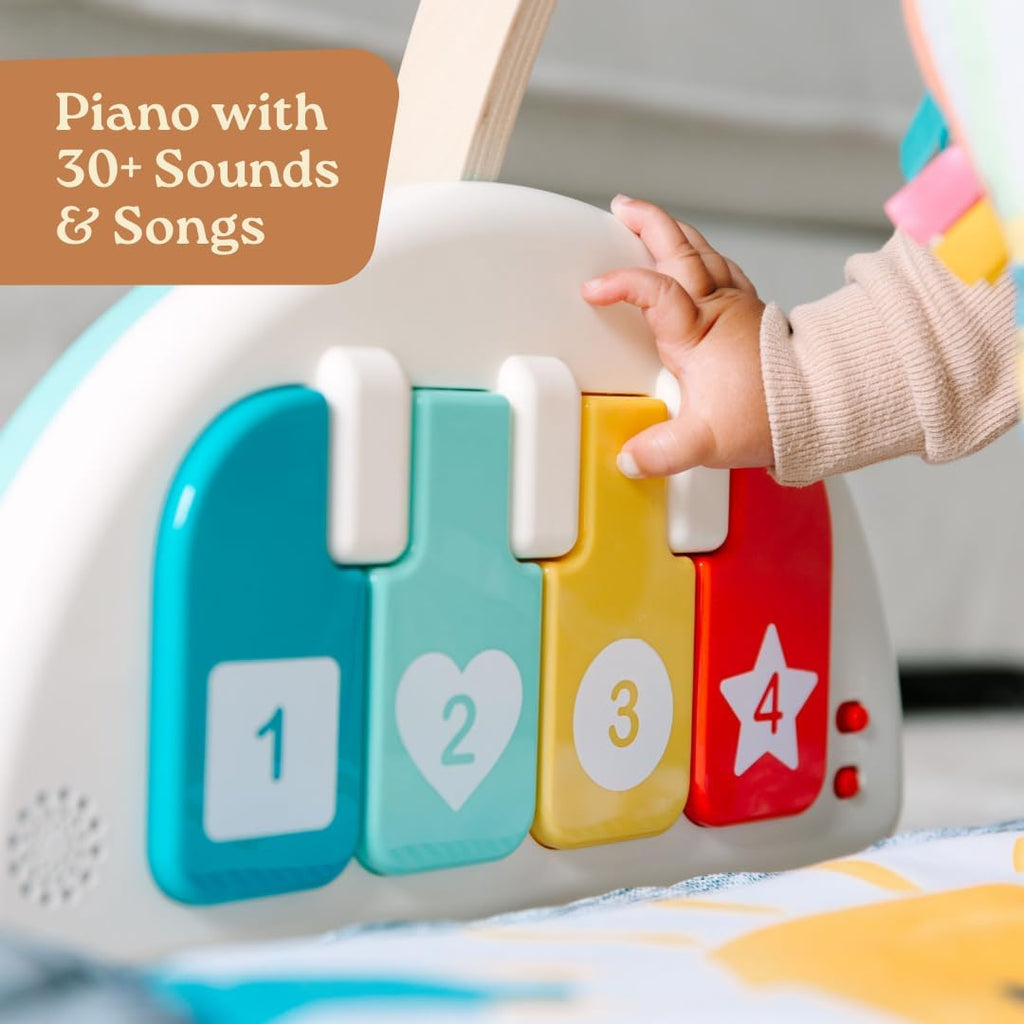Acorn, Montessori Wooden Baby Gym with Kick & Play Musical Piano