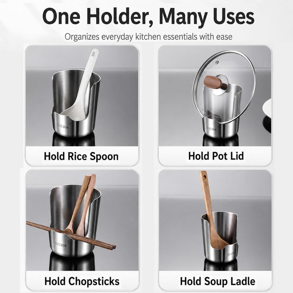 Multi-functional Thickened Stainless Steel Utensil Organizer,1