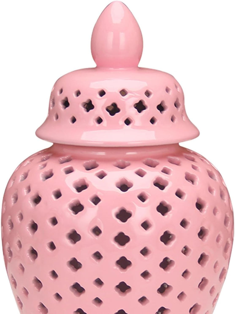 Ceramic Ginger Jar Ceramic Vase Decoration Storage Jar Vase Decorative Vase, 10cmx10cmx22cm
