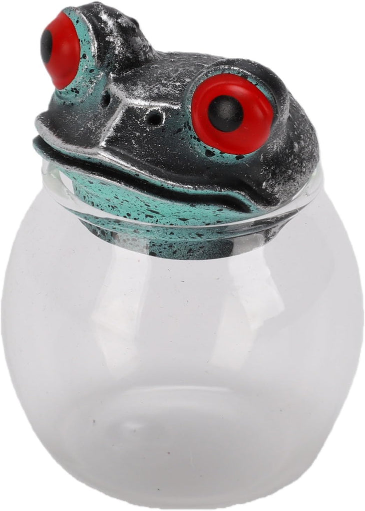 Apothecary Jar Handcrafted Vintage Glass Storage Container with Lid for Tea Spices Condiments, Wide Mouth Sealed