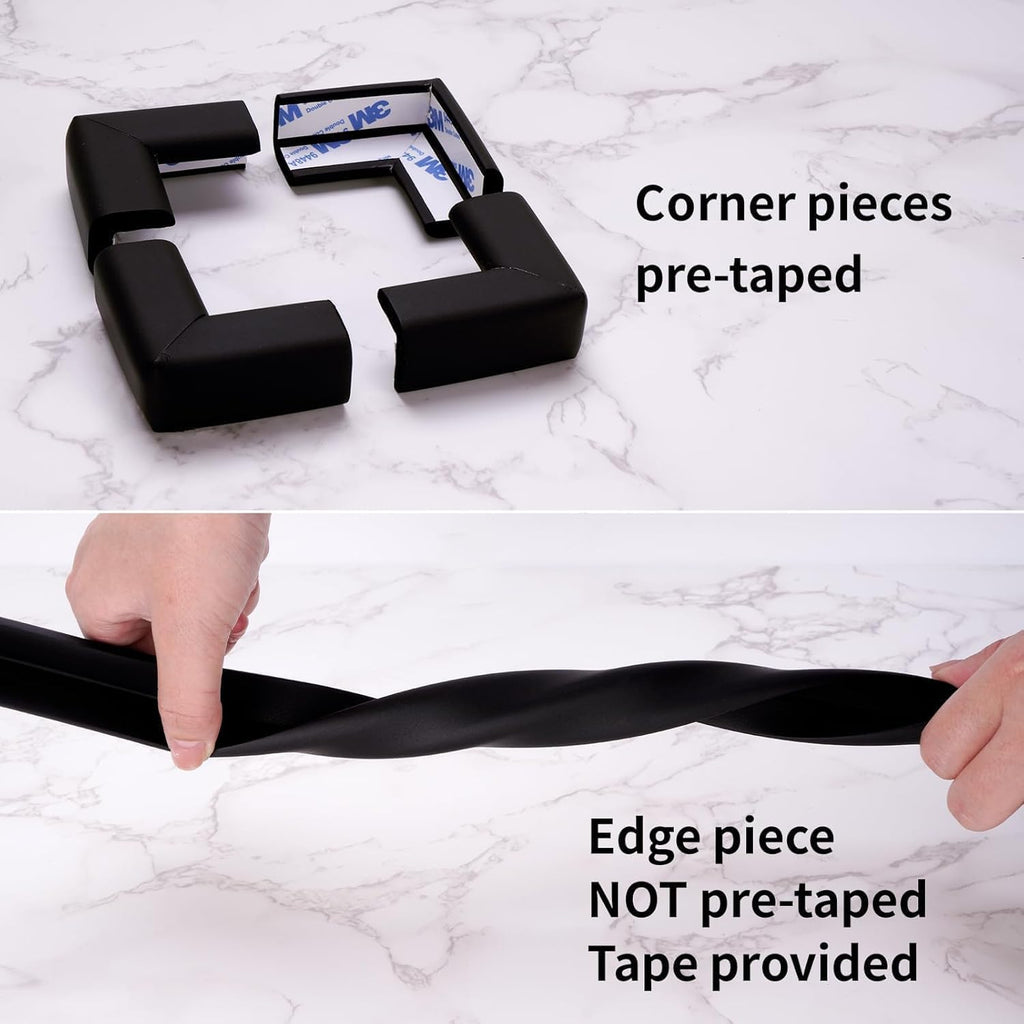 Proofing Edge and Corner Guards, 16.4 ft + 4 Corners, Black