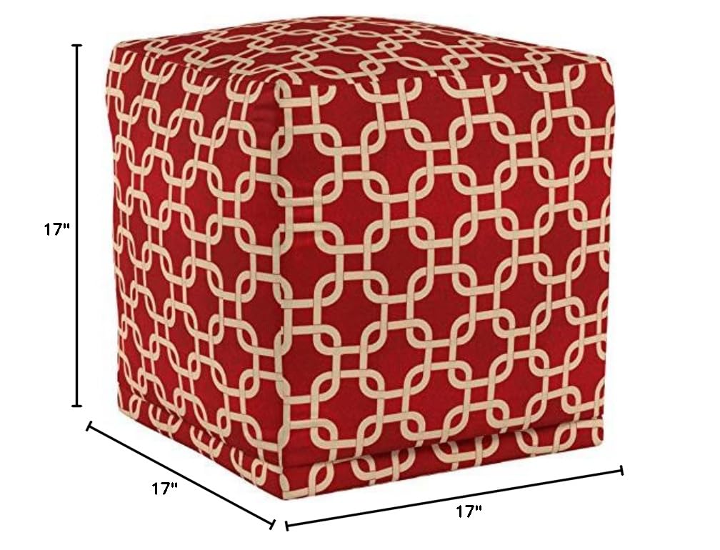 MHG Square Pouf Ottoman Foot Rest | Treated Polyester | Modern Decorative Seating or Footstool | Designed For Indoor