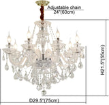 Modern K9 Transparent Crystal Chandelier,Luxury Clear Crystal Pendant Light Fixture 8 Light,Modern Ceiling Lighting for Living Room, Dining Room, Bedroom (8 Lights) A110-B0B9L6XJRT