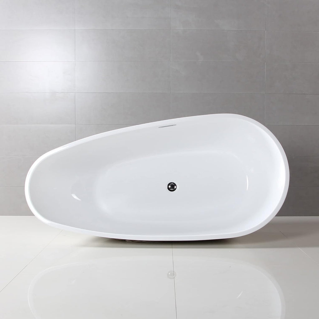 Dowell 074 Luxury Contemorary High Grade Acrylic FREE STANDING Bathtub Modern New (63"x30-3/4"x22-7/8" Red)